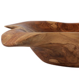 Etna Natural Teak Wood Long Bowl