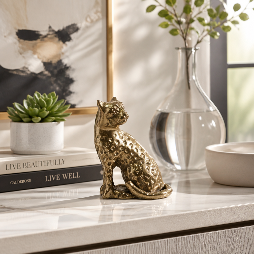 Azusa Gold Metal Leopard