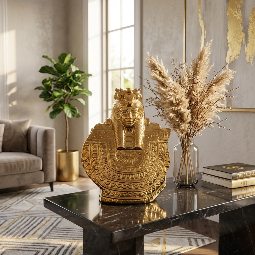 Kern City Gold Ceramic Table Top Sculpture