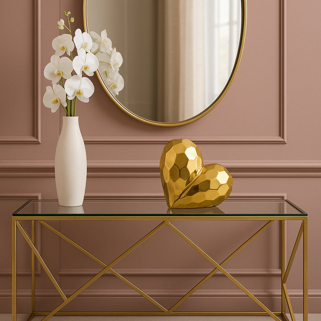 Sylvanburn Gold Ceramic Heart Large Decor