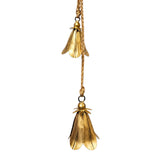 El Camino Gold/Brown Metal Flower Bell Cluster Windchime