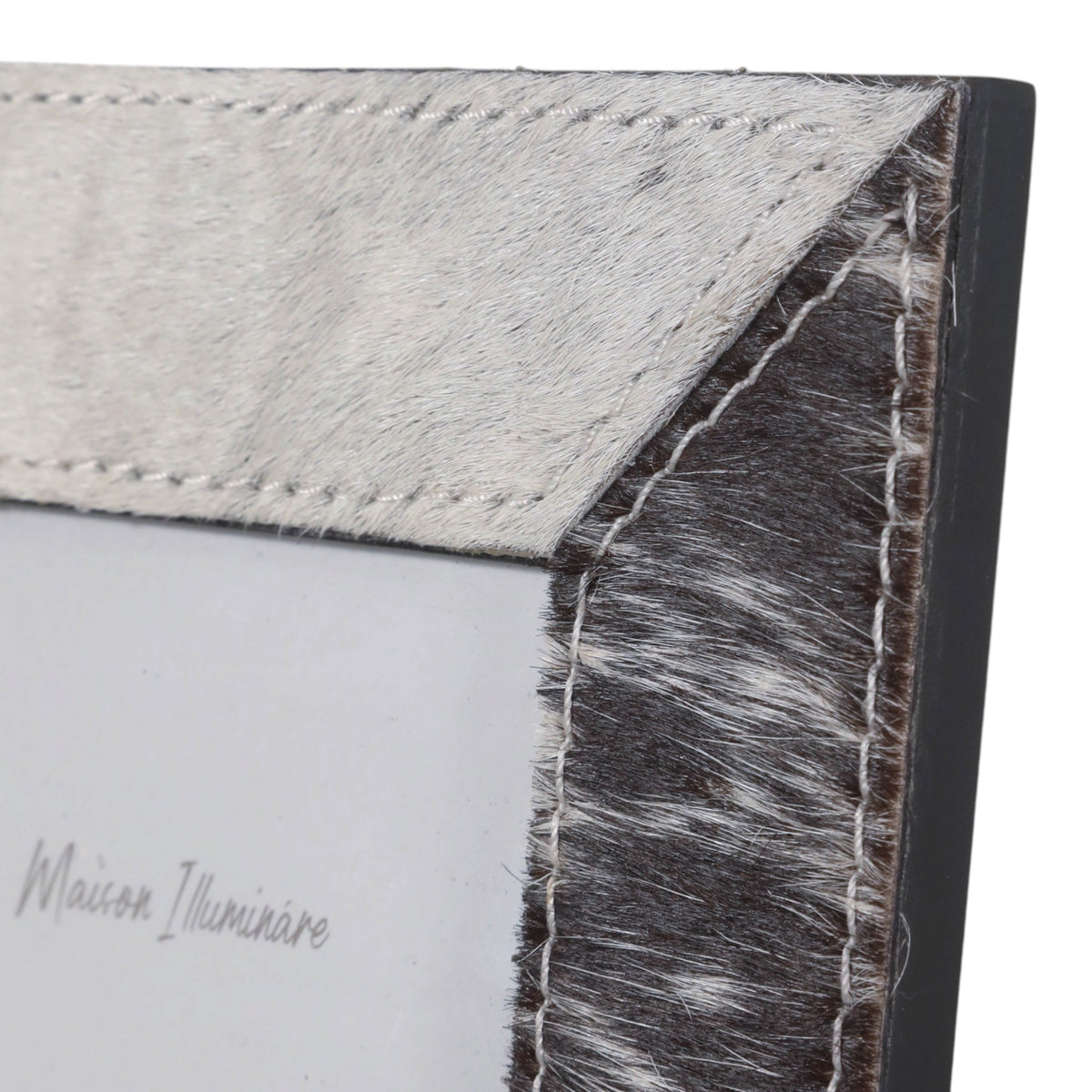Fellows Black/White Hair on Hide Photo Frame