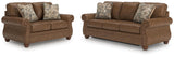 Chasemore Earth Queen Sofa Sleeper and Loveseat