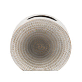 Dyer White Metal Round Vase