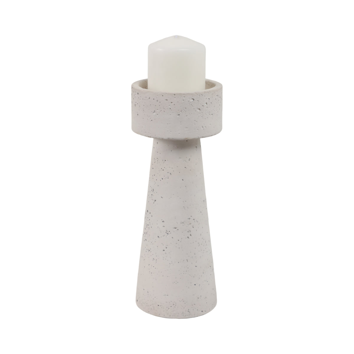 Carlin White Large Candle Holder