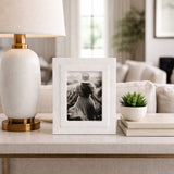 Placentia White 4x6 Marble Border Photo Frame