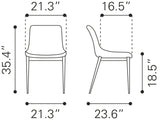 Magnus Slate Gray & Walnut Dining Chair (Set of 2)