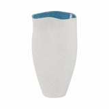 Kelseyland White Textured Organic Vase with Reactive Inside