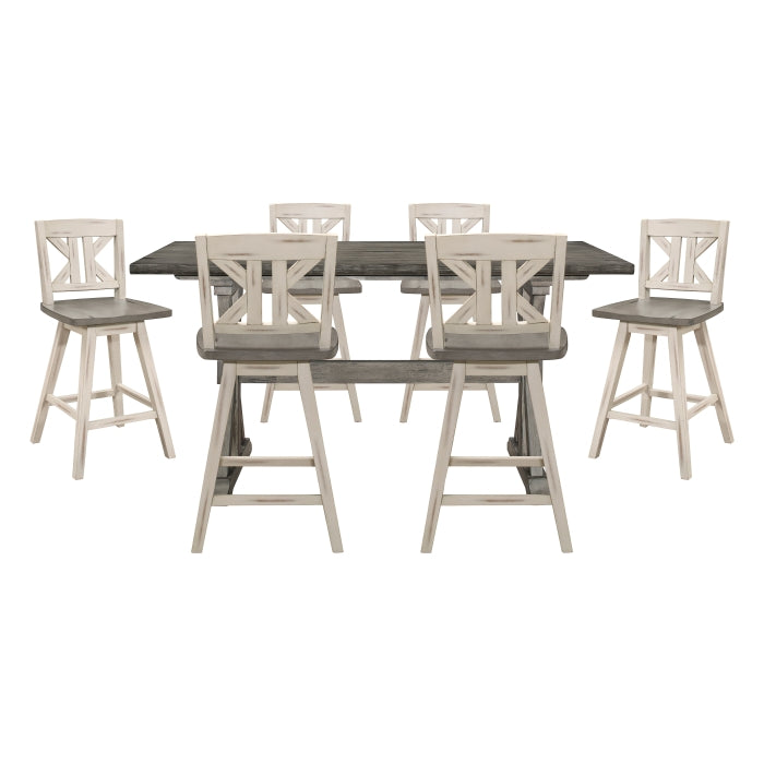 Amsonia Silver 7pc Dining Set