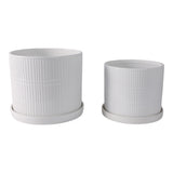 Grahammill White Planters (Set of 2)