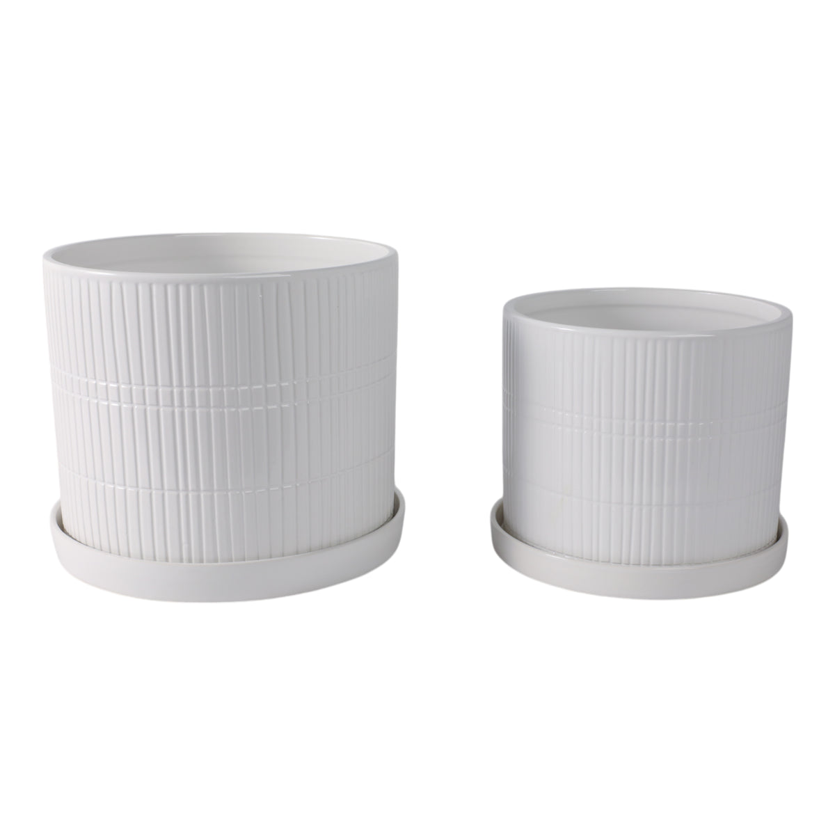 Grahammill White Planters (Set of 2)