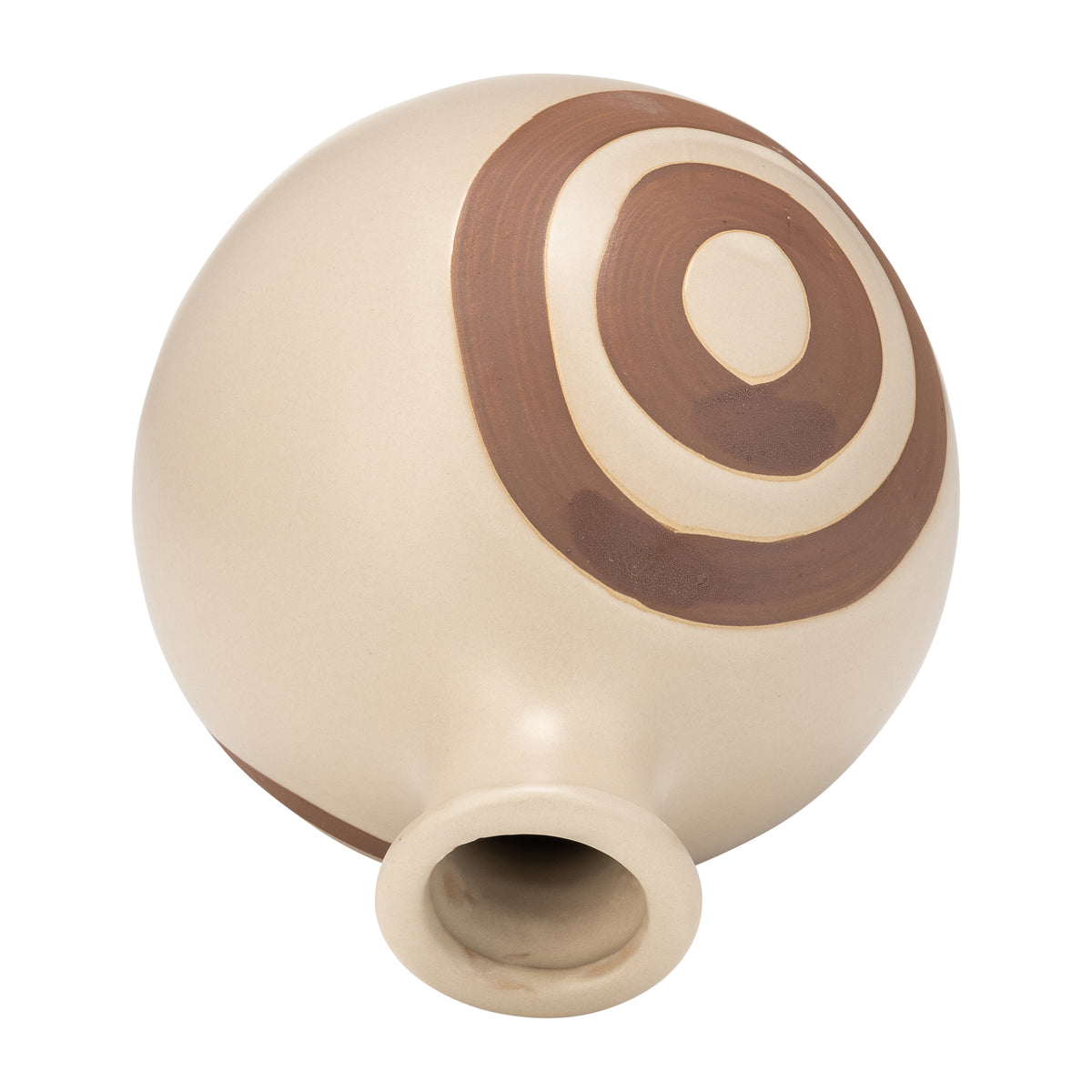 Oroleve Cream Ceramic Abstract Vase