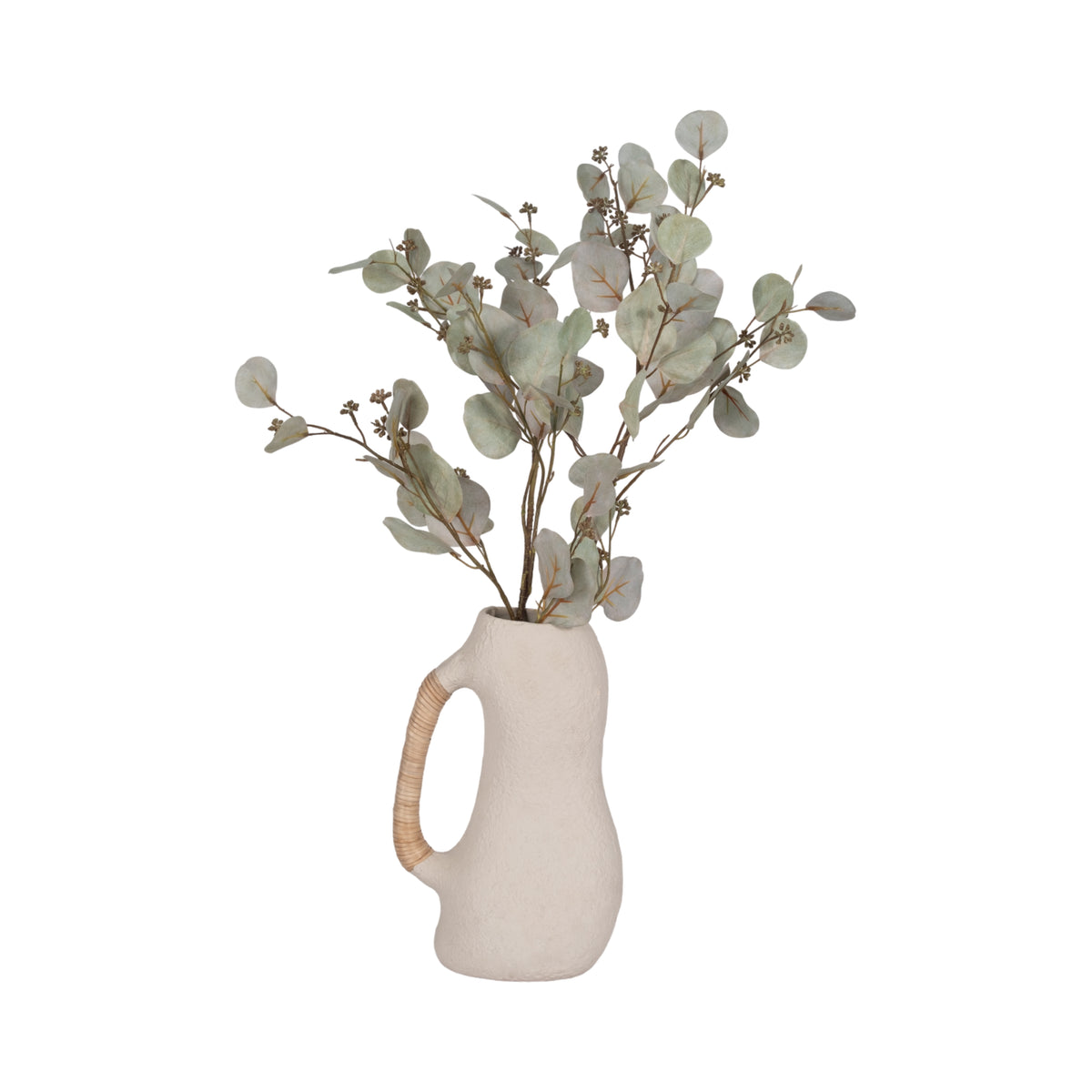 Elk Ivory Ecomix Organic Vase with Caning