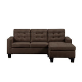 Earsom Brown Reversible Sofa & Ottoman