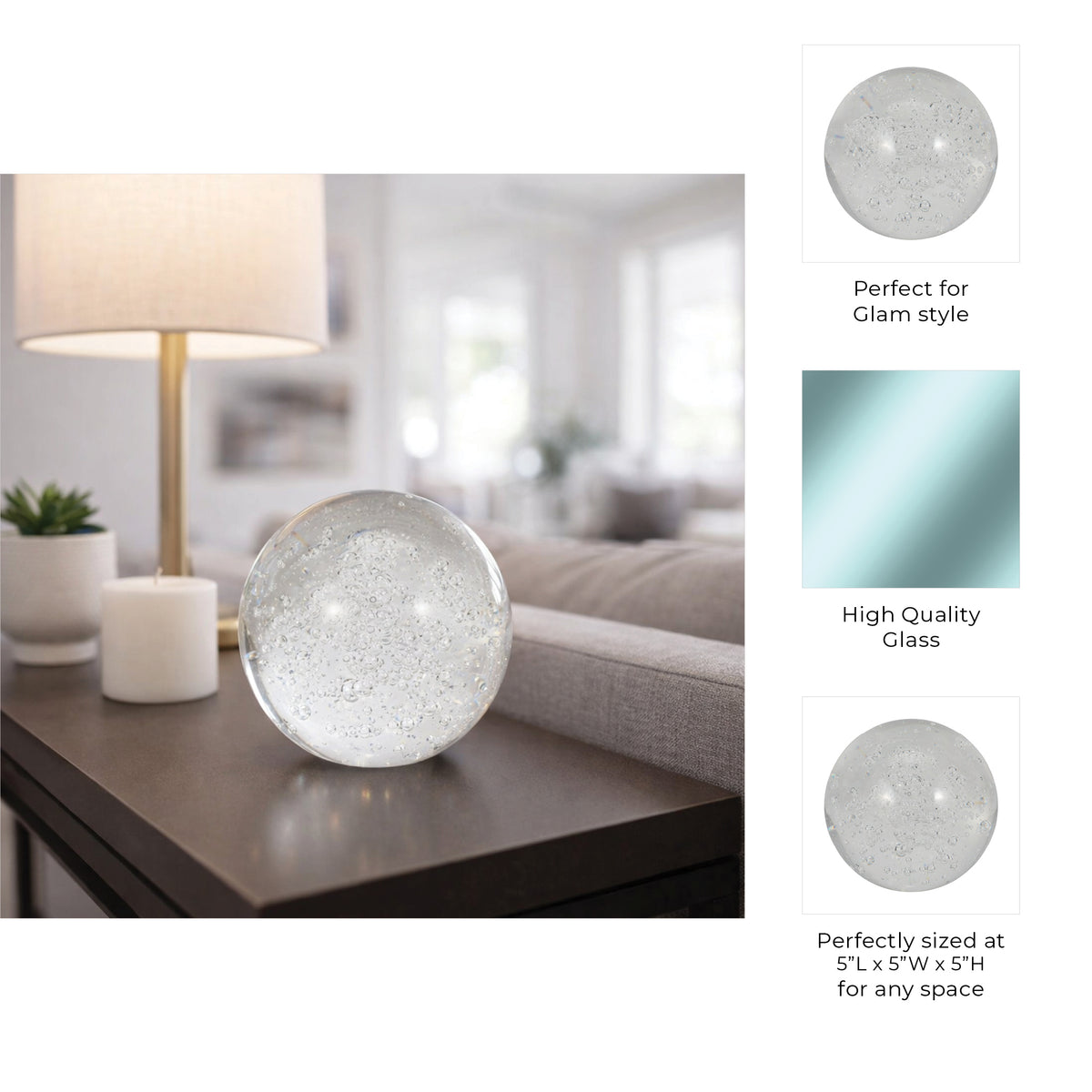 Bardenton Clear/Frost Large Orb
