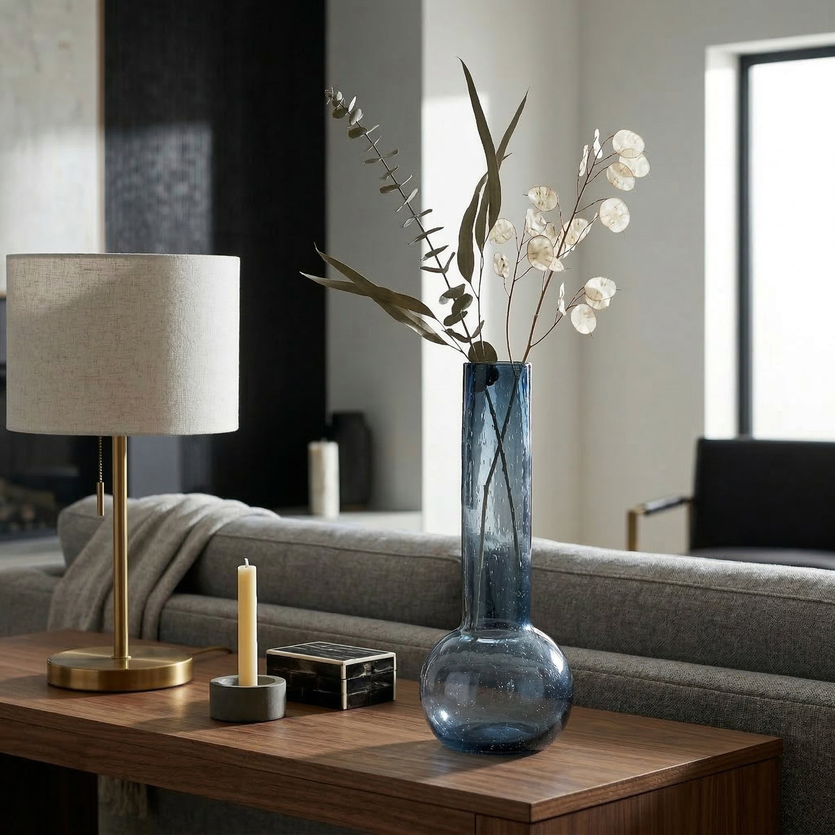 Prunedale Blue Glass Vase