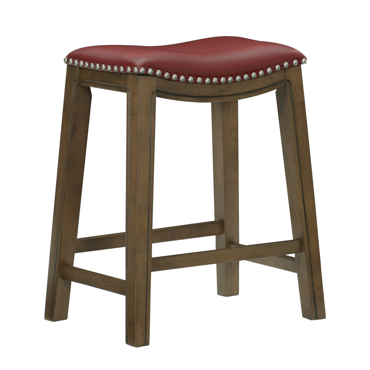 Ordway Red/Brown Counter Height Stool - Ornate Home