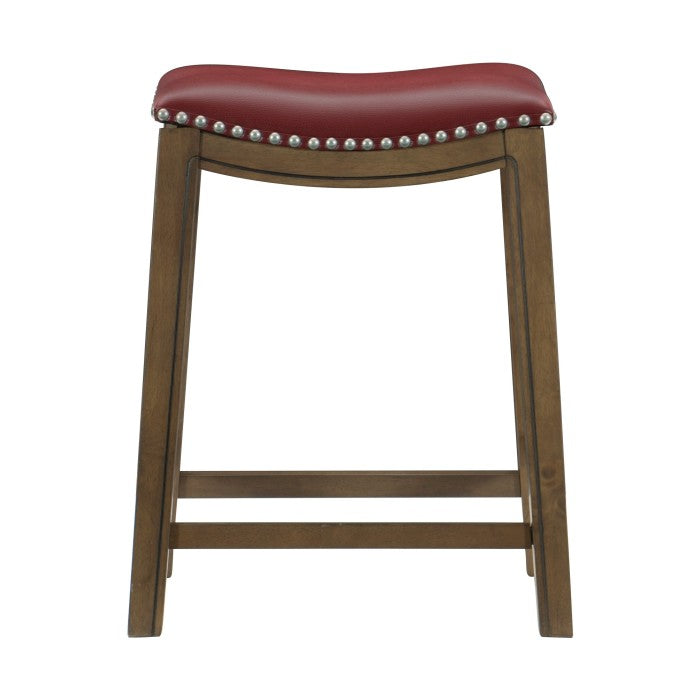 Ordway Red/Brown Counter Height Stool - Ornate Home