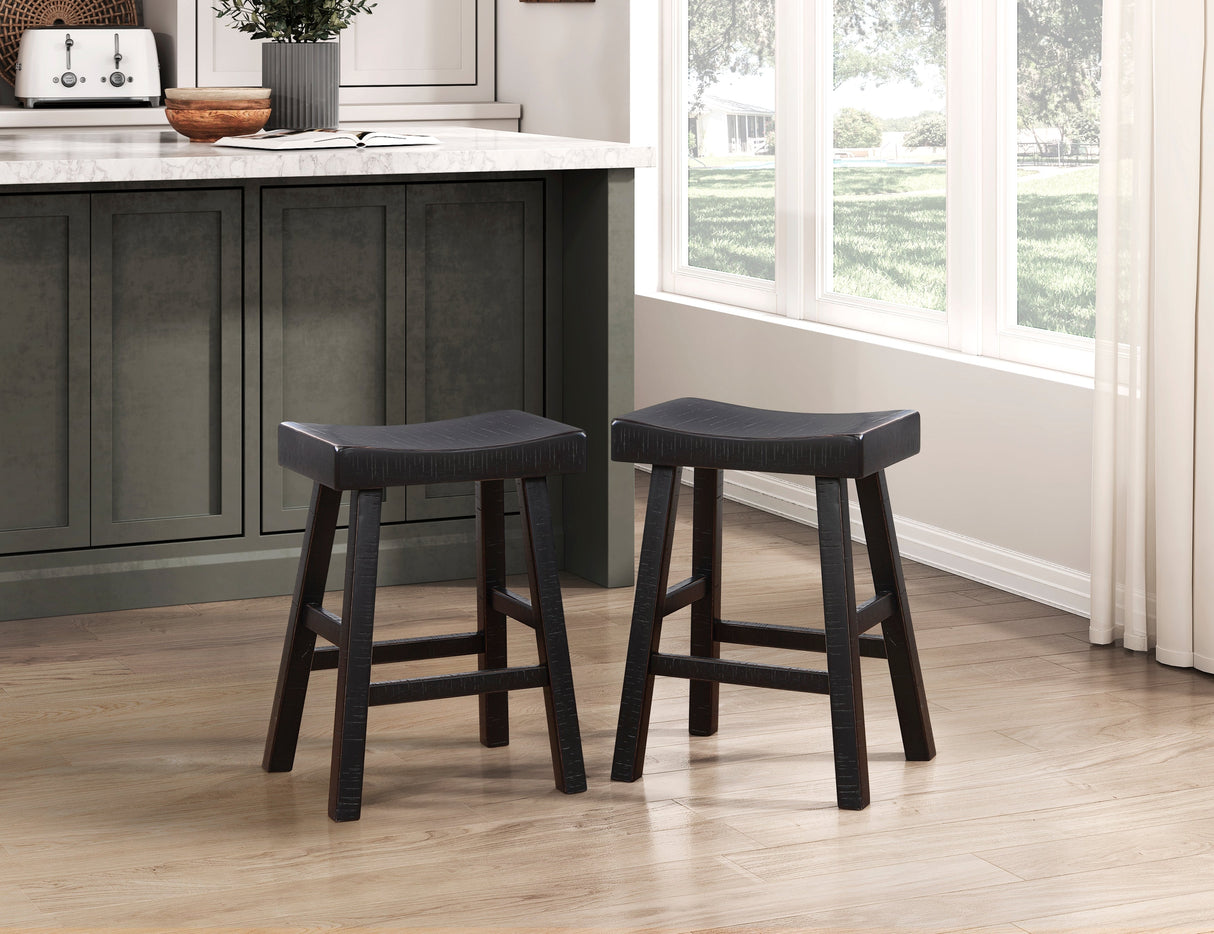 Caspian Black Counter Height Stool - Ornate Home