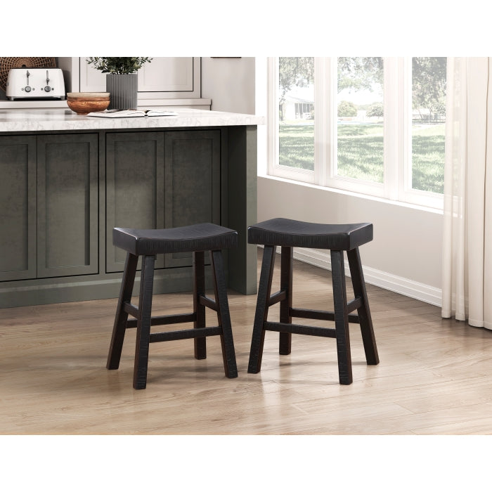 Caspian Black Counter Height Stool - Ornate Home