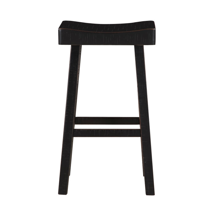 Caspian Black Pub Height Stool - Ornate Home