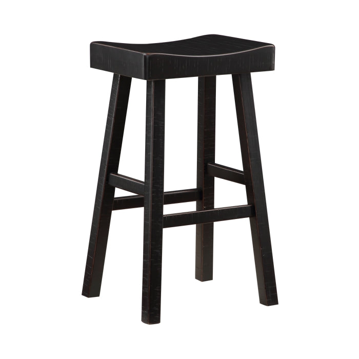 Caspian Black Pub Height Stool - Ornate Home