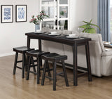 Caspian Black Counter Height Stool - Ornate Home