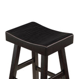 Caspian Black Pub Height Stool - Ornate Home