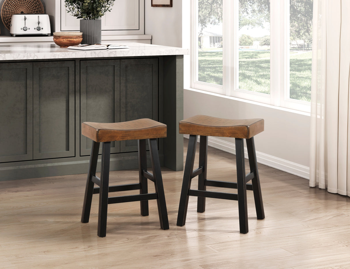 Caspian Black/Brown Counter Height Stool - Ornate Home