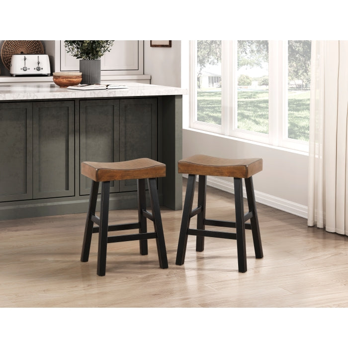 Caspian Black/Brown Counter Height Stool - Ornate Home