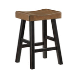 Caspian Black/Brown Counter Height Stool - Ornate Home