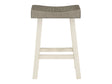 Caspian White/Coffee Counter Height Stool - Ornate Home