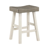 Caspian White/Coffee Counter Height Stool - Ornate Home