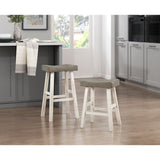 Caspian White/Coffee Counter Height Stool - Ornate Home