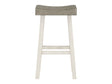 Caspian White/Coffee Pub Height Stool - Ornate Home