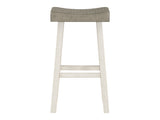 Caspian White/Coffee Pub Height Stool - Ornate Home