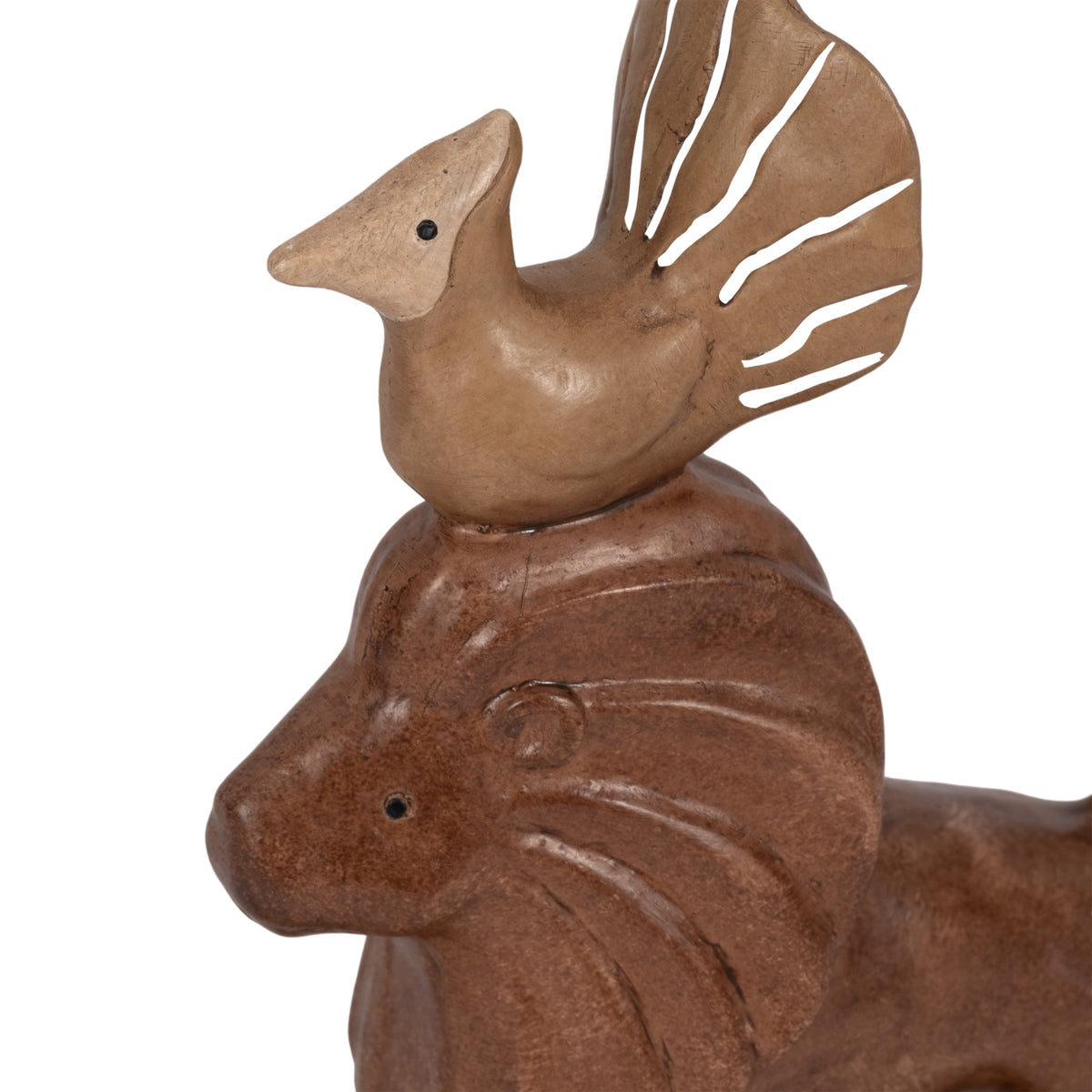 Crosbymill Tan/Ivory/Brown Animal Pyramid Decor