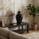 Arlenbeach Black/Gold Large Ceramic Temple Jar