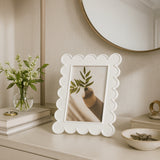 Duarte White 4x6 Scallop Edge Photo Frame - 20419-01EC