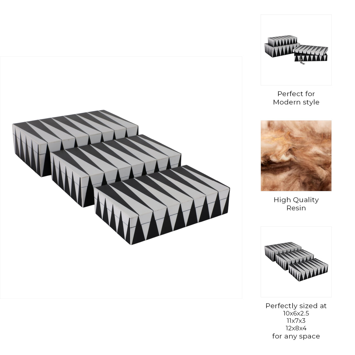 Walt Black/White Boxes (Set of 3)