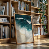 Waves Crashing on Sculpted Shore