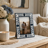 Fargooak White/Blue 5x7 Petals Photo Frame