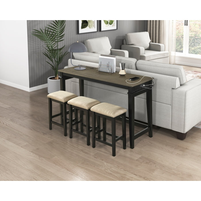 Beacon Black 4-Piece Pack Counter Height Set