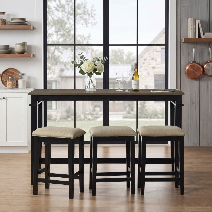 Beacon Black 4-Piece Pack Counter Height Set