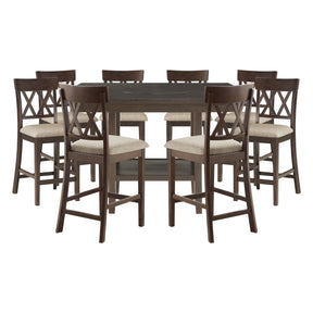 Balin Gray 9pc Dining Set