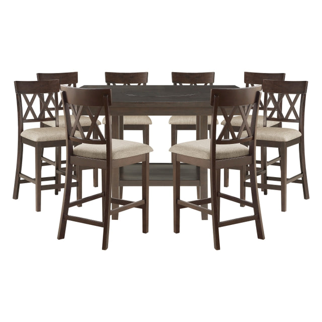 Balin Gray 9pc Dining Set