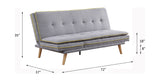 Savilla Gray Adjustable Sofa - Ornate Home