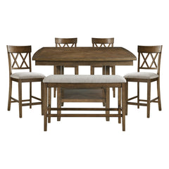 Balin Brown 6pc Dining Set