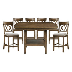 Balin Brown 7pc Dining Set