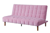 Yolandi Pink/Dark Walnut Adjustable Sofa